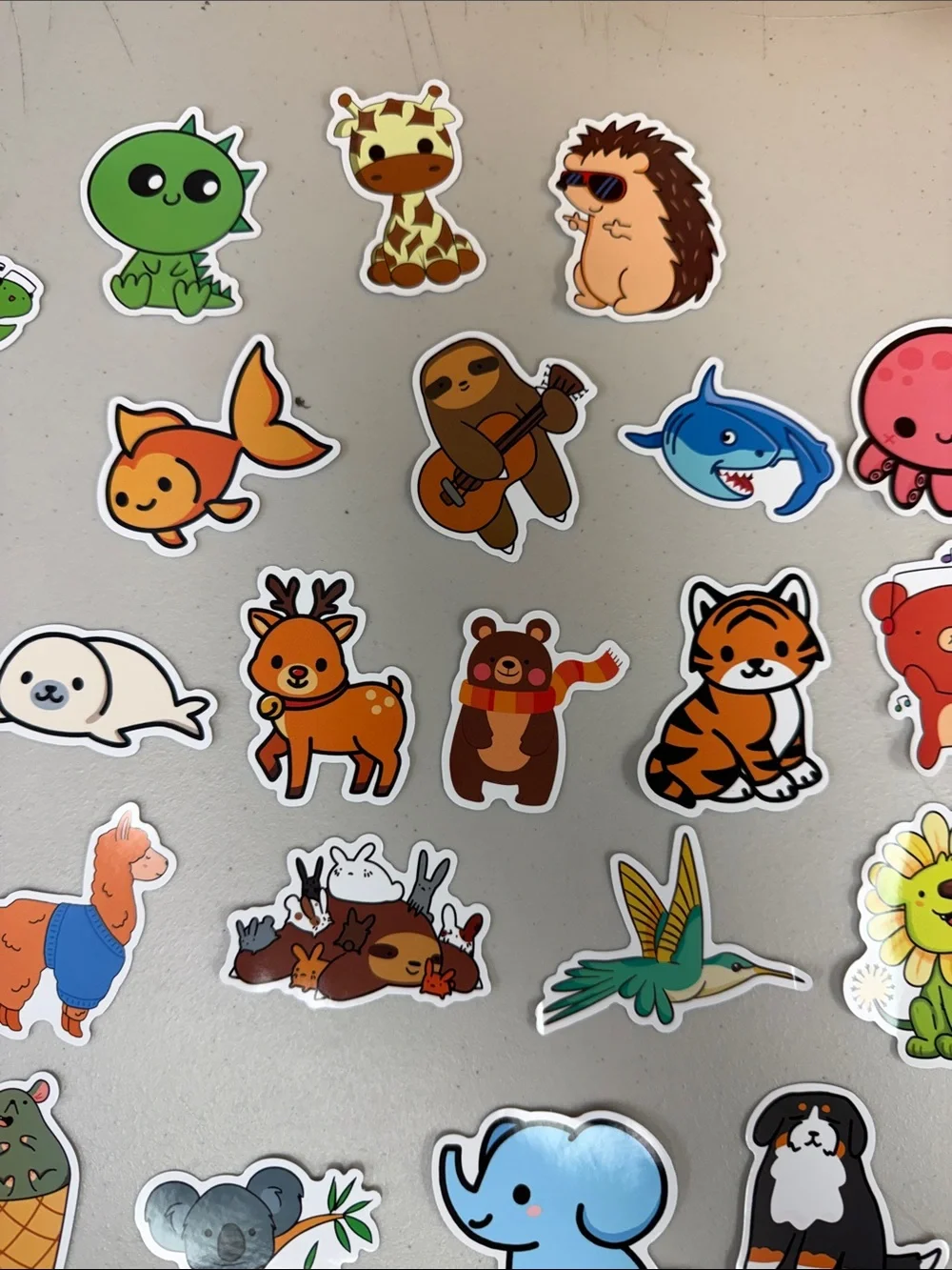24 count Cute Animal Sticker Pack - Assorted Colorful Cartoon Characters all new